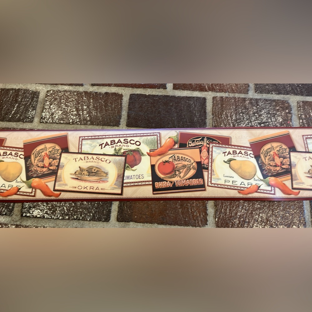 Tabasco Brand Wallpaper Border 9 1/2 feet - Picture 4 of 4
